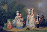 unknow artist Portrait of Carolina Wilhelmina of Orange (1743-1787) and her children. china oil painting artist